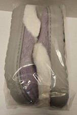 Women's Cozy Bronax Fleece Slippers with Memory Foam House Shoes Slip on Purple