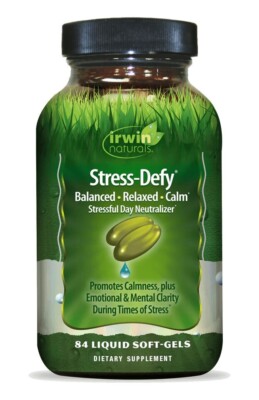 Irwin Naturals Stress-Defy Relaxed Calm Mental Clarity 84 Liquid Softgels 2/25