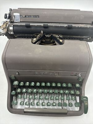 1956 Royal HH Typewriter with Green Keys - Complete | eBay