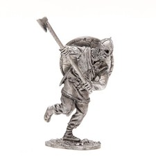Tin 54mm Vikings. Viking with broad axe 1:32 Scale Historical Miniature Handmade