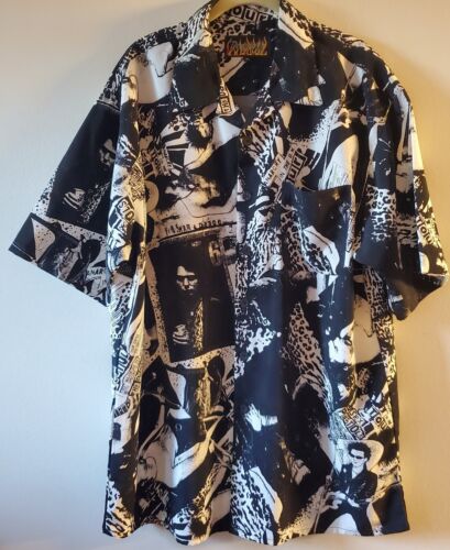 Sex Pistols Tour Dates Dragonfly Short Sleeve Button Shirt Mens Xl Punk Rock Vtg