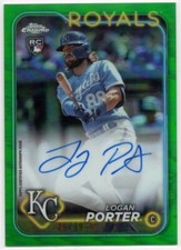 2024 Topps Chrome Green Refractor Logan Porter Autograph RC RA-LP 75/99