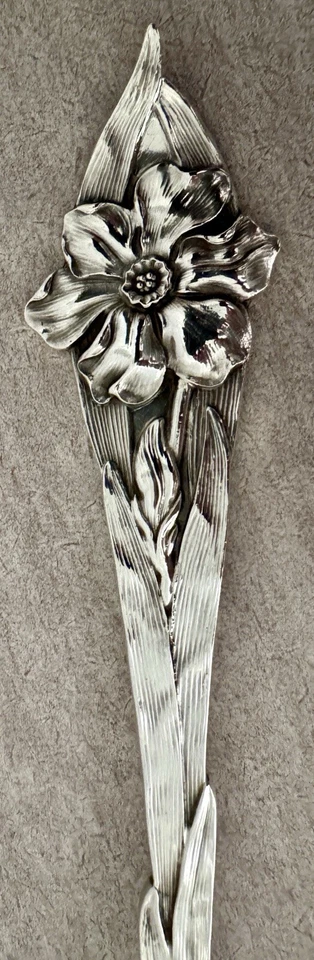 JUEGO DE ENSALADA NARCISO MONSTER TOWLE FUNDIDO 12 OZ ESTERLINA 11 5/8” MANGO LARGO 1906 Foto 2 de 4