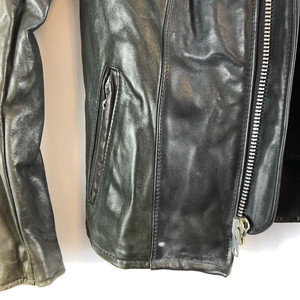 Chaqueta de cuero Schott vintage para mujer Foto 2 de 4