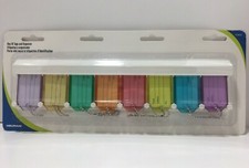 Hillman Group Set of 8 Key Ring ID Tags Holders and Organizer Rack  Bonus - New