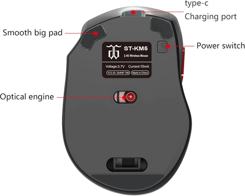 Snpurdiri 2.4G Wireless Gaming Keyboard and Mouse Combo, Include Mini 60% Mercha - Picture 5 of 12