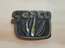 BELT BUCKLE Vintage Sasco Aloe Vera Products Spec Cast Inc. Rockford Illinois