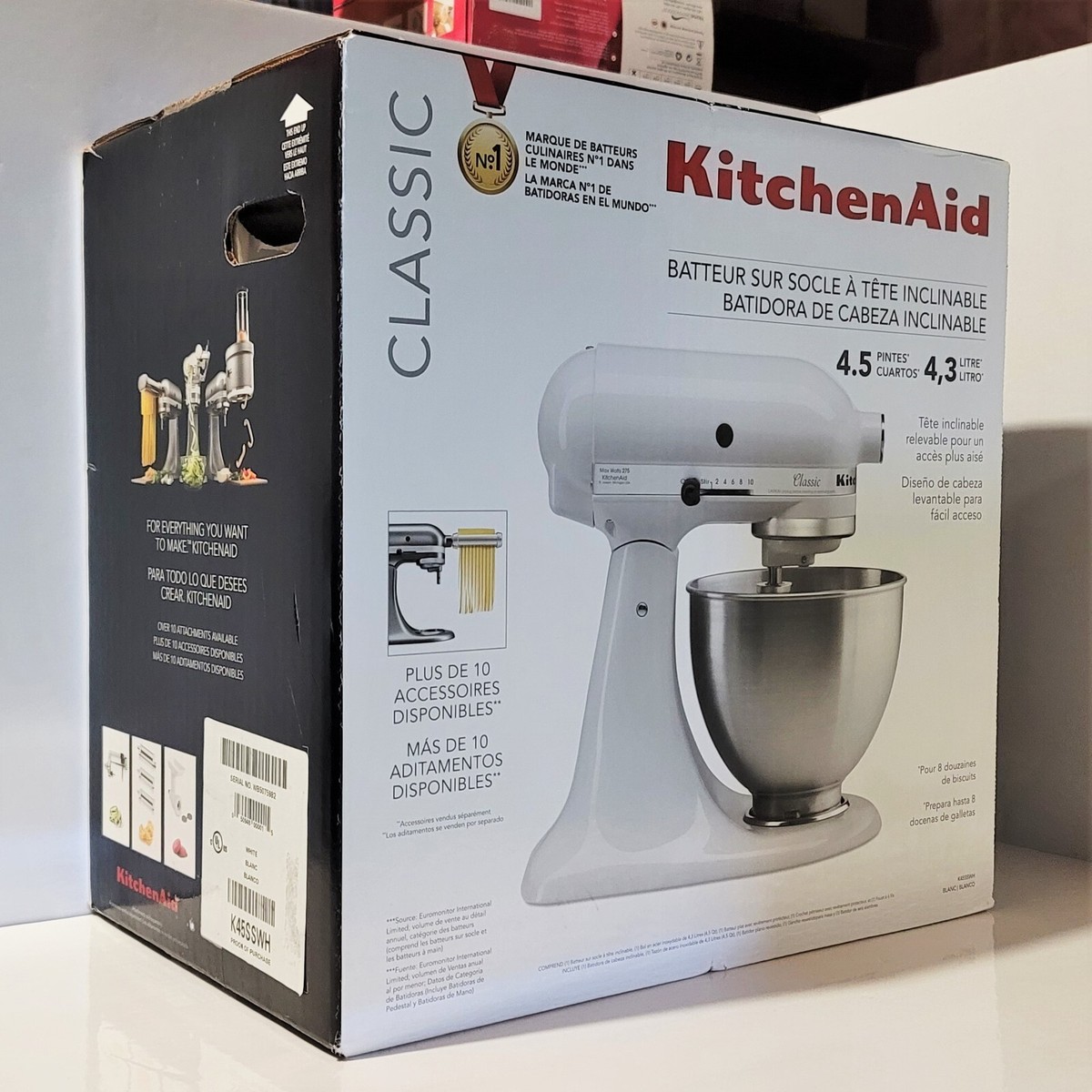 KitchenAid キッチンエイド Classic ホワイト K45SSWH 楽天市場】【2年保証・日本語訳・変換プラグ付】 KitchenAid