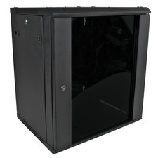 12U Server Rack Enclosure with Glass Door, Cooling Fan, Locks,  Removable Si...