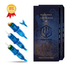 POSEIDON V3 Tattoo Cartridge Needles 30PCS Mixed Size 5RL 7RL 5RM 30MIX, Blue