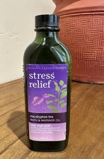 NEW BATH  BODY WORKS STRESS RELIEF EUCALYPTUS TEA BATH  MASSAGE OIL 4 OZ RARE