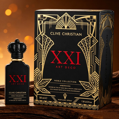 Clive Christian Amberwood Noble XXI Art Deco Parfum Spray 1.6oz 50ml NEW