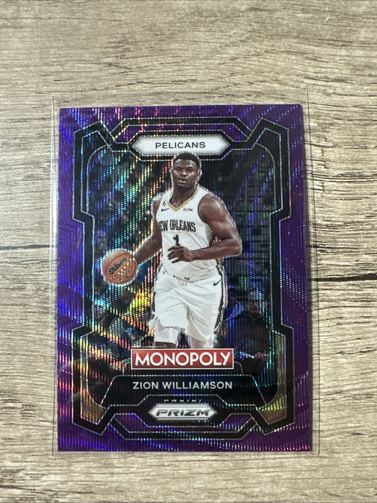 2023-24 Panini Prizm Monopoly - Zion Williamson #55 Purple Wave Prizm