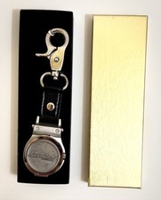 BNSF Keychain Pocket Watch Fob Quartz Roman Numeral Silver Black Gift Box