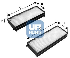 UFI Innenraumfilter Partikelfilter FüR Hyundai Santa Fé I SM Sonata IV EF-image