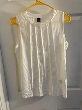 shein top white size small sleeveless 