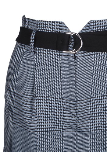 Maje Women's Skirt Size 34 FR / XS Mini Skirt Houndstooth Belted MFPJU00211 - Picture 3 of 8