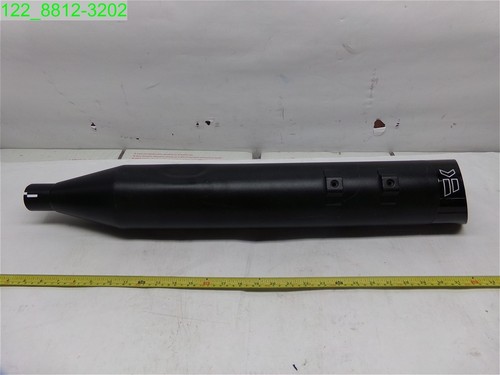 QTY=1: Khrome Werks Black Edge 4.5" HP Plus Slip On Mufflers Pipes Harley 17-22