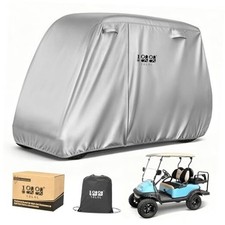 Golf Cart Cover 2/4/4 2 Passenger L- For 2/2 2/4 Passenger Cart Pure Silver