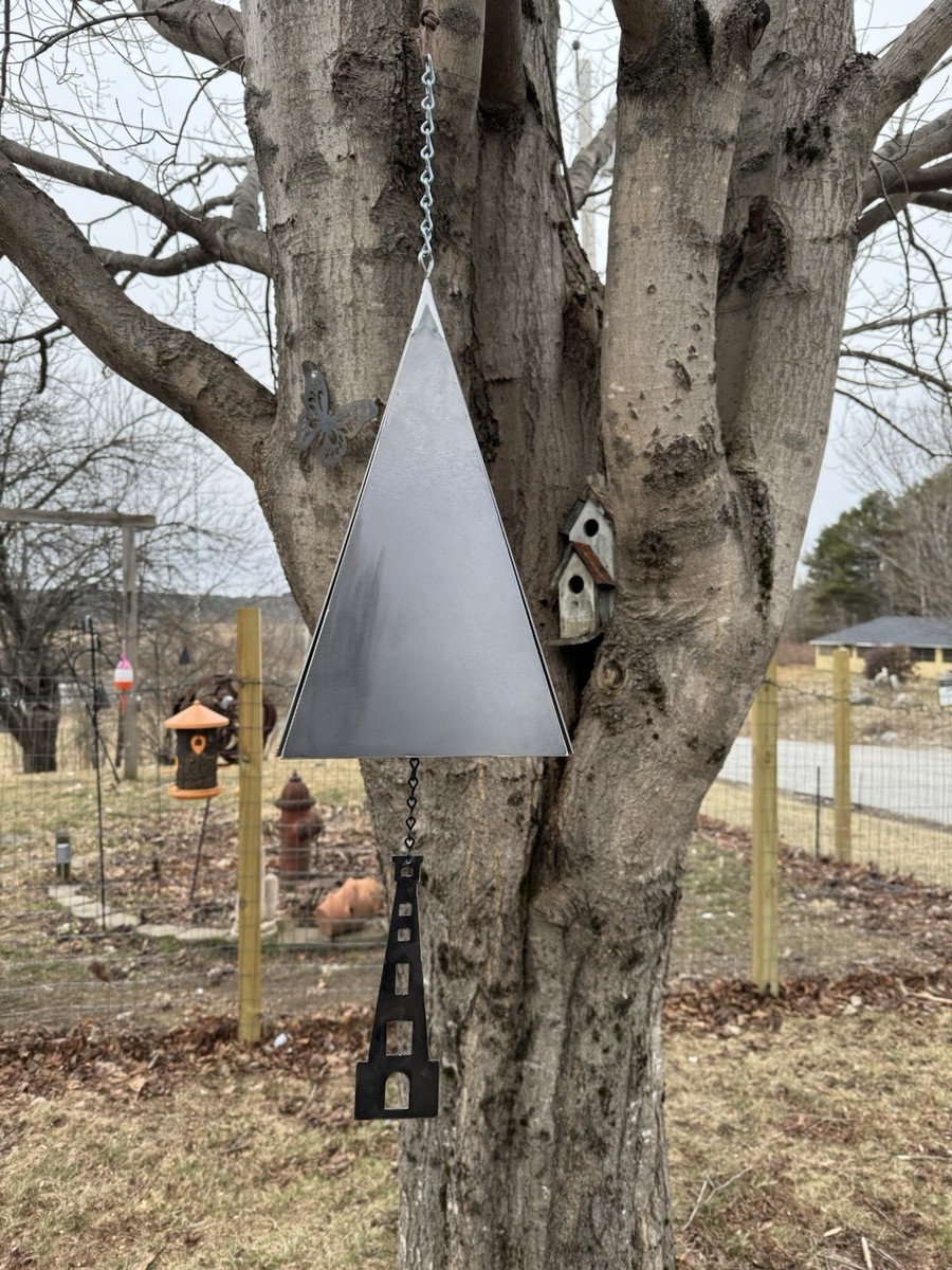 Large Handmade Joe Coniff North Country Style Triangle Wind Chime