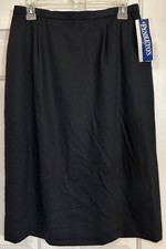 NWT Vintage Pendleton Womens Black Pencil Skirt Size 12 Made In USA Rayon Blend