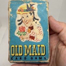 Vintage Whitman Old Maid Card Game Complete Deck w Original Box 1930s