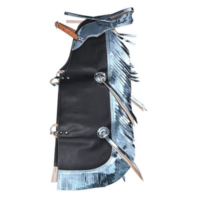 Hilason Western Leather Kids Junior Youth Pro Rodeo Bull Riding Chaps