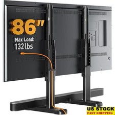 Universal Adjustable TV Stand 37-86 Inch Wobble-Free 132lbs Load Wire Management
