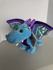 Aurora Blue Purple Dragon 18" Plush - READ, Does Not Play Sound