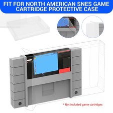 5-50Pcs PET Protective Protector Cases Display For Super Nintendo SNES Cartridge