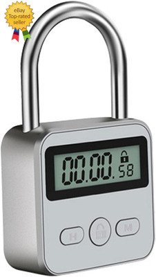 Metal Timer Lock, 99 Hours Max Timing Lock, USB Rechargeable Timer Padlock