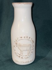 Ceramic Farmhouse Style Milk Bottle Vase W/ C...