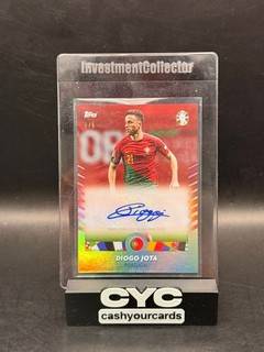 Diogo Jota Auto Rainbow /5 2024 Topps Platinum Jose Mourinho UEFA Euro Curated S