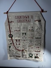Advent Calendar Fabric Storehouse Countdown w/Snowman 24"