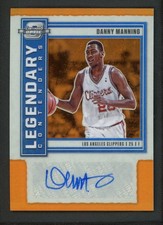 2020-21 DANNY MANNING 18/25 AUTO PANINI CONTENDERS OPTIC ORANGE LEGENDARY