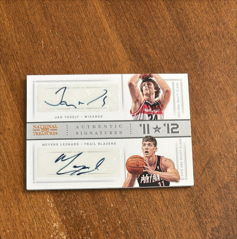 Vesely Leonard 2012-13 National Treasures Dual Rookie Auto Wizards Blazers /99