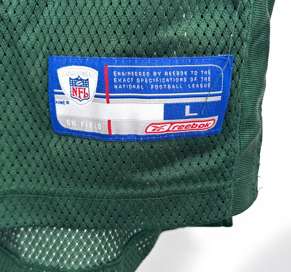 Camiseta verde de fútbol americano Curtis Martin New York Jets juvenil grande niños Reebok NFL Foto 3 de 4