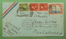 DR WHO 1929 AIRMAIL NY SHIP TO CZECHOSLOVAKIA w24219