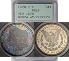 1878 7TF Rev of 1878 Morgan Dollar $1 MS 65 PCGS Rattler Holder OGH Color Toned