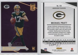 2024 Panini Donruss Elite Rookies Purple /49 Michael Pratt #135 Rookie RC