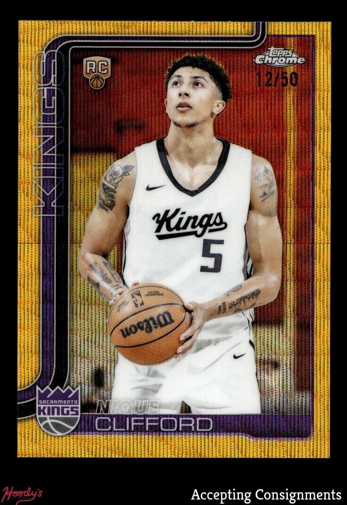 2025-26 Topps Chrome Gold Wave Refractors #274 Nique Clifford RC Rookie 12/50