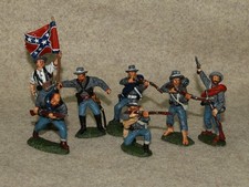 Toy Soliders San Diego 1:32 WWII Civil War Gray Confederate 54mm Painted Lot