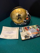 Chris Weinke signed mini helmet auto coa heisman