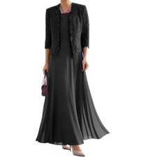 Elegant Black Dress With Lace Jacket. MOB/Wedding. 16w