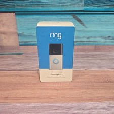 Ring Door Bell Camera 3 1080p HD Wi-Fi Video - Satin Nickel New Open Box