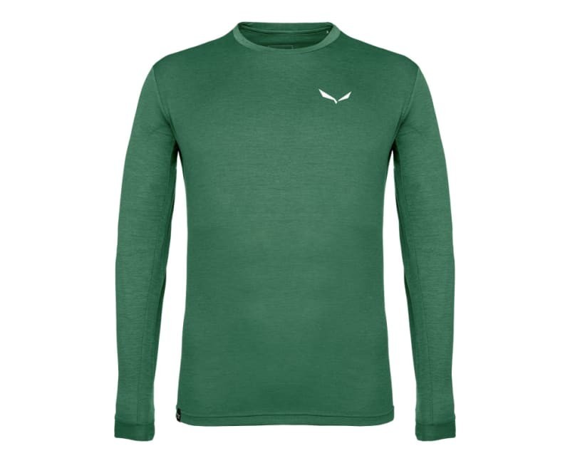 Salewa Puez Melange Dry Long-Sleeve T-Shirt Duck Green - Men's Small