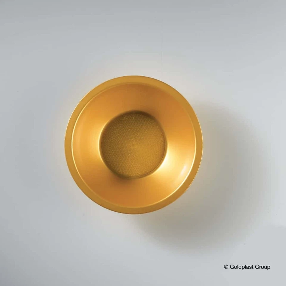 Round Snack Bowls Gold Plastic 6 Pcs 450 CC - GOLDPLAST - Christmas Parties - Image 4 of 4