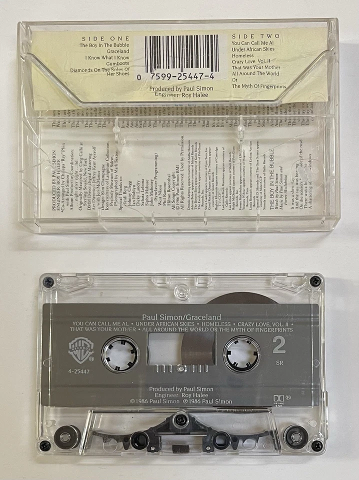 Graceland by Paul Simon (Cassette, Apr-1997, Warner Bros.) Tested & Plays Great! Foto 2 de 3