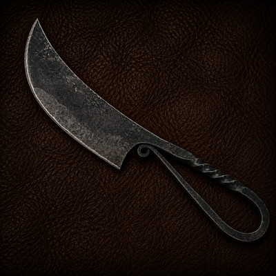 Buy 1 Get 1 Free Hand Forged Iron Curved Chopper Knife Medieval Viking Cleaver