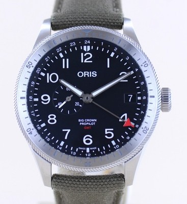 Oris Uhr Big Crown ProPilot GMT Automatic 44mm Black Dial Textilband